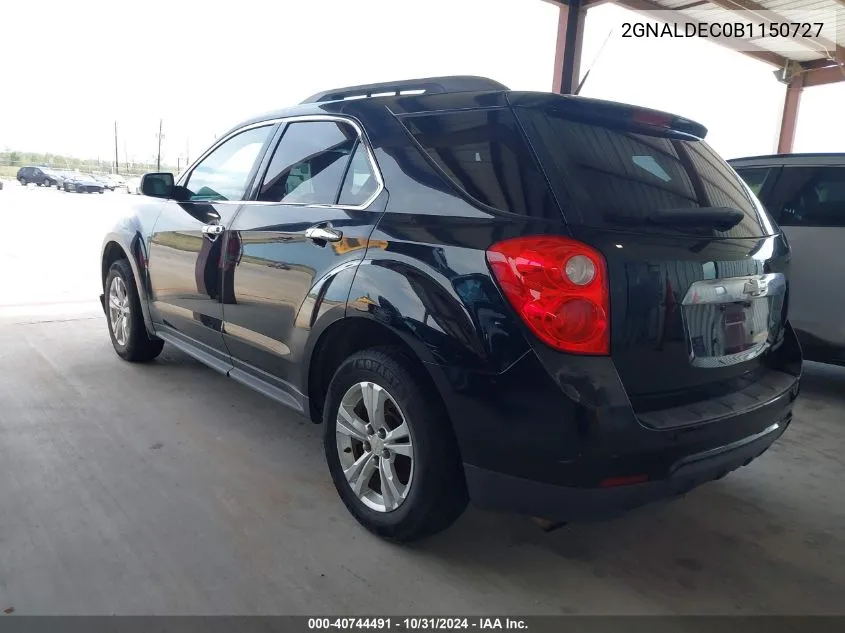 2011 Chevrolet Equinox 1Lt VIN: 2GNALDEC0B1150727 Lot: 40744491