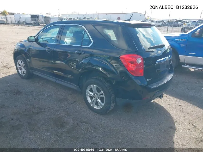 2011 Chevrolet Equinox Ls VIN: 2GNALBEC1B1232826 Lot: 40745956