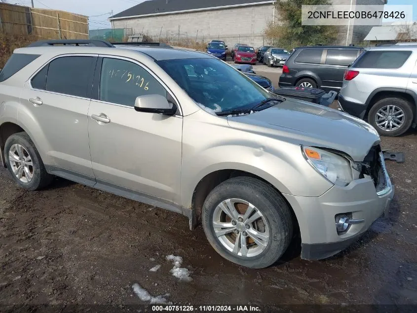 2011 Chevrolet Equinox 1Lt VIN: 2CNFLEEC0B6478426 Lot: 40751226