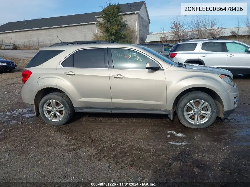 2011 Chevrolet Equinox 1Lt VIN: 2CNFLEEC0B6478426 Lot: 40751226