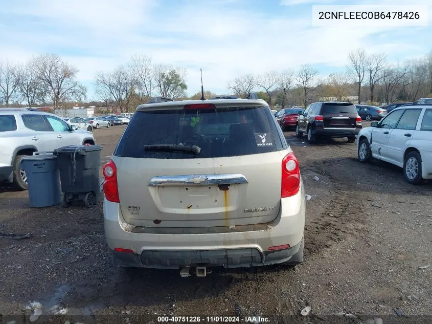 2011 Chevrolet Equinox 1Lt VIN: 2CNFLEEC0B6478426 Lot: 40751226