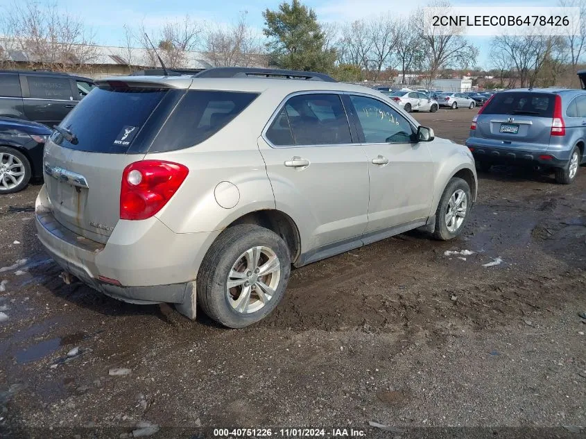 2011 Chevrolet Equinox 1Lt VIN: 2CNFLEEC0B6478426 Lot: 40751226