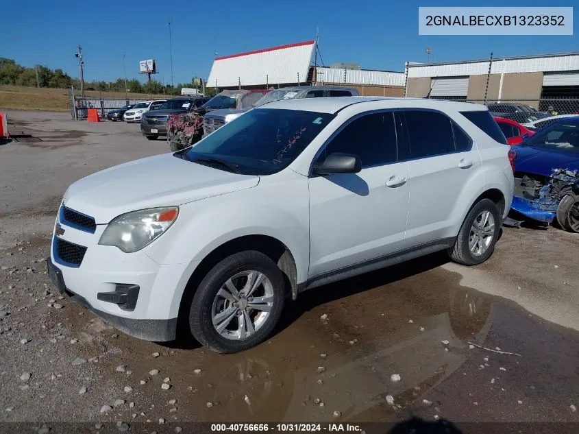 2011 Chevrolet Equinox Ls VIN: 2GNALBECXB1323352 Lot: 40756656