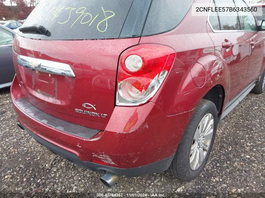 2011 Chevrolet Equinox 1Lt VIN: 2CNFLEE57B6343560 Lot: 40764367