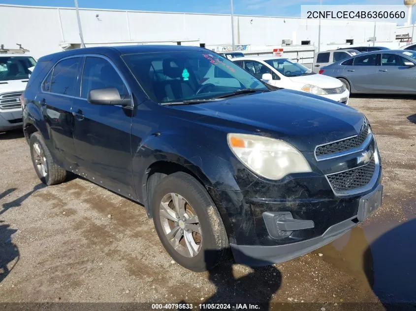 2011 Chevrolet Equinox Ls VIN: 2CNFLCEC4B6360660 Lot: 40795633