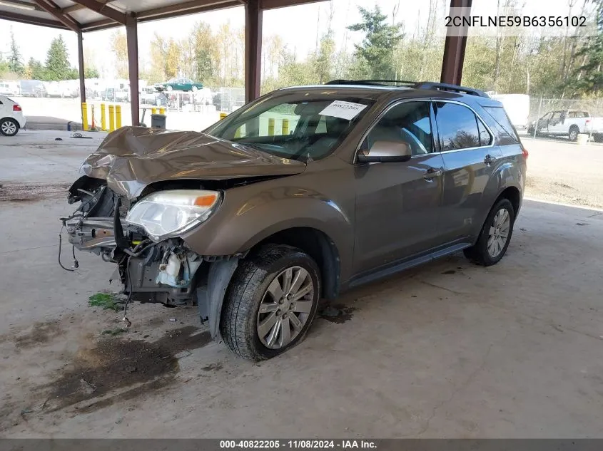 2011 Chevrolet Equinox 2Lt VIN: 2CNFLNE59B6356102 Lot: 40822205