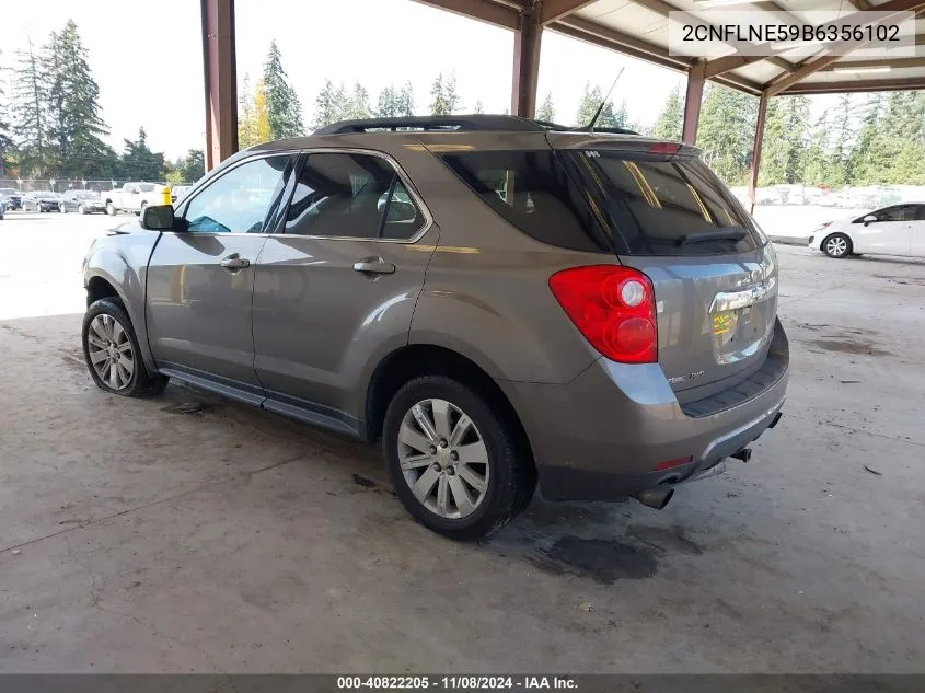 2011 Chevrolet Equinox 2Lt VIN: 2CNFLNE59B6356102 Lot: 40822205