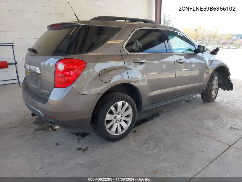 2011 Chevrolet Equinox 2Lt VIN: 2CNFLNE59B6356102 Lot: 40822205