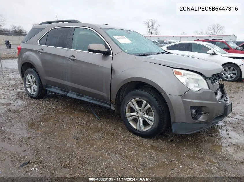 2011 Chevrolet Equinox 2Lt VIN: 2CNALPEC6B6447316 Lot: 40828195