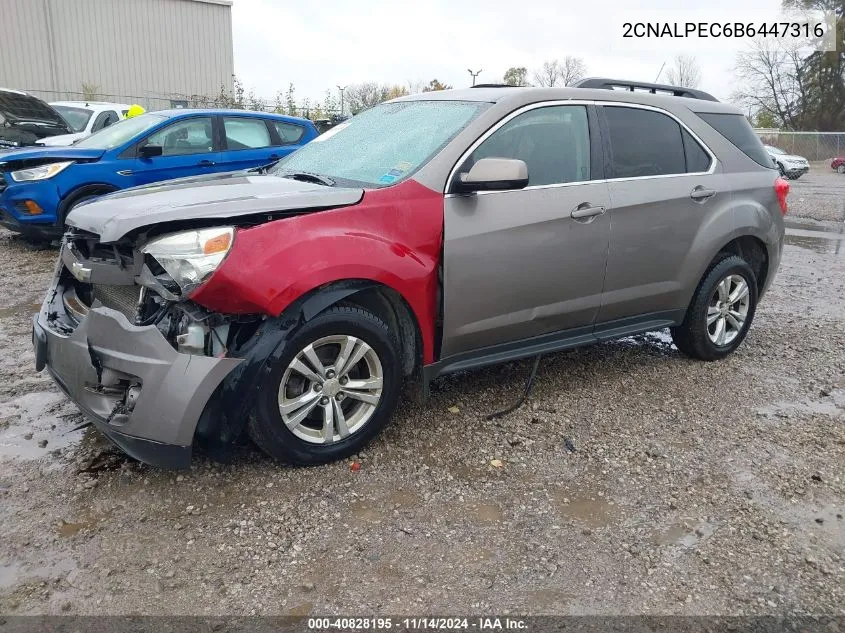 2011 Chevrolet Equinox 2Lt VIN: 2CNALPEC6B6447316 Lot: 40828195