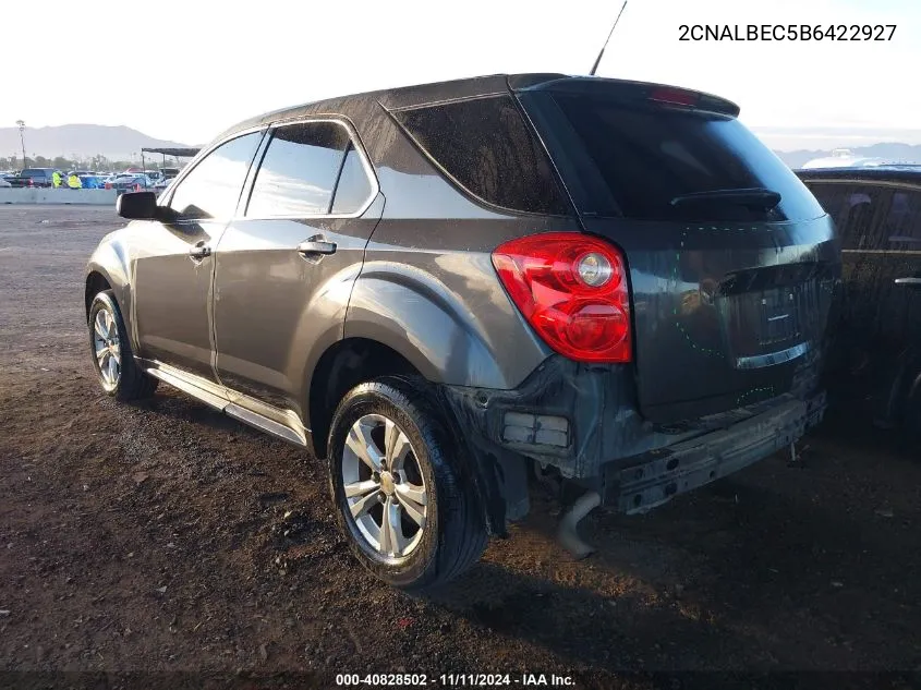 2011 Chevrolet Equinox Ls VIN: 2CNALBEC5B6422927 Lot: 40828502