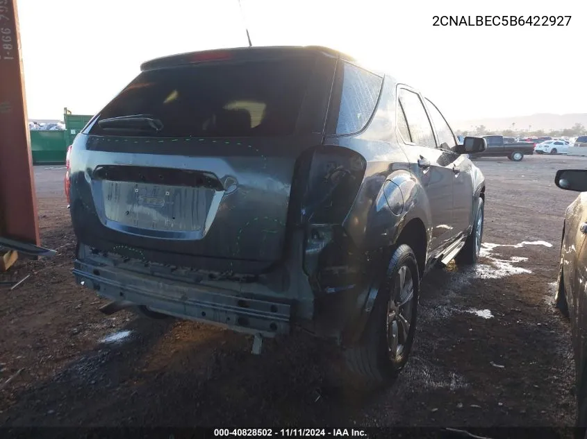 2011 Chevrolet Equinox Ls VIN: 2CNALBEC5B6422927 Lot: 40828502