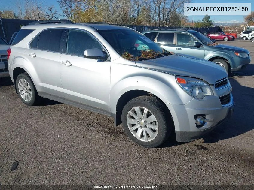 2011 Chevrolet Equinox 2Lt VIN: 2GNALPECXB1250450 Lot: 40837987