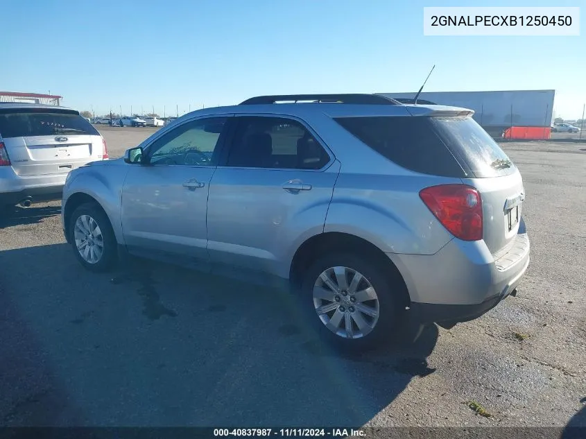 2011 Chevrolet Equinox 2Lt VIN: 2GNALPECXB1250450 Lot: 40837987