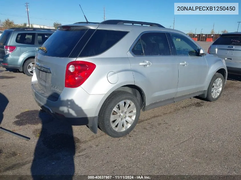 2011 Chevrolet Equinox 2Lt VIN: 2GNALPECXB1250450 Lot: 40837987