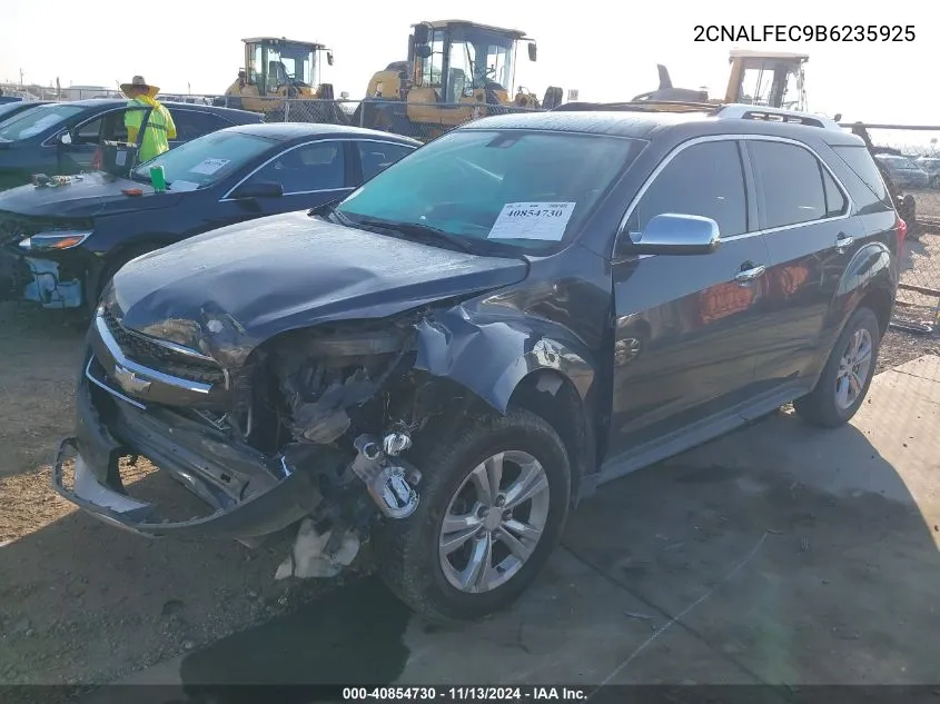 2011 Chevrolet Equinox Ltz VIN: 2CNALFEC9B6235925 Lot: 40854730