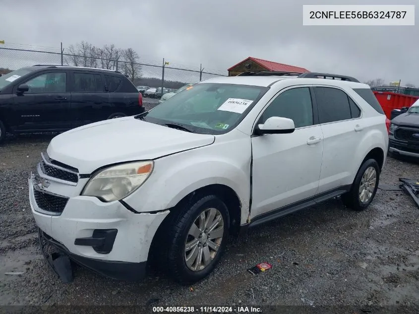 2011 Chevrolet Equinox 1Lt VIN: 2CNFLEE56B6324787 Lot: 40856238