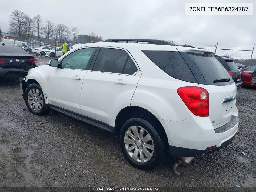 2011 Chevrolet Equinox 1Lt VIN: 2CNFLEE56B6324787 Lot: 40856238