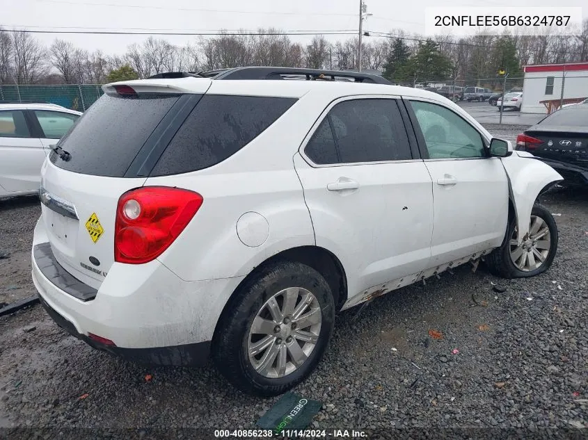 2011 Chevrolet Equinox 1Lt VIN: 2CNFLEE56B6324787 Lot: 40856238