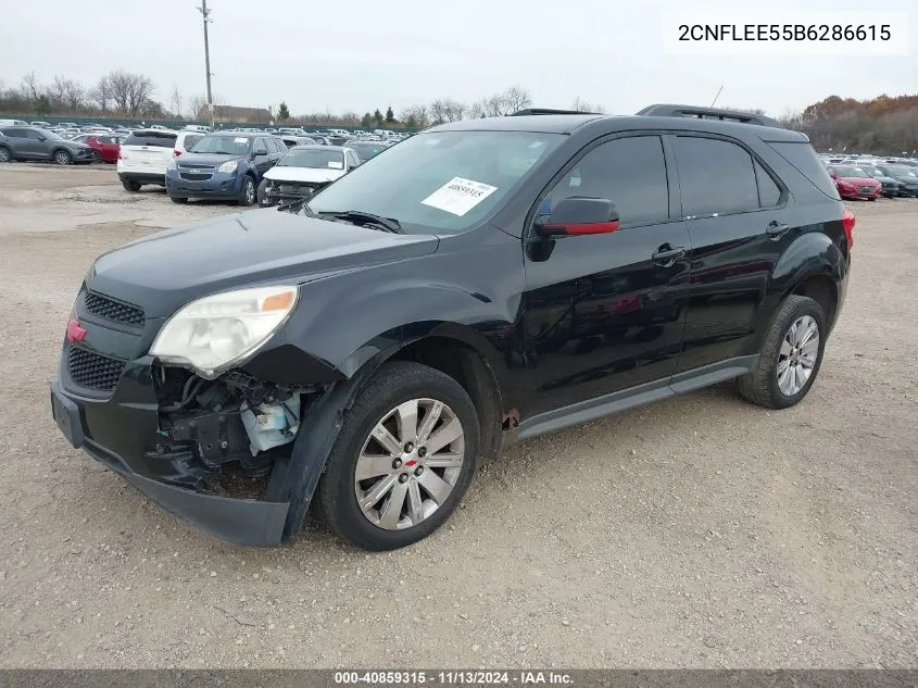 2011 Chevrolet Equinox 1Lt VIN: 2CNFLEE55B6286615 Lot: 40859315