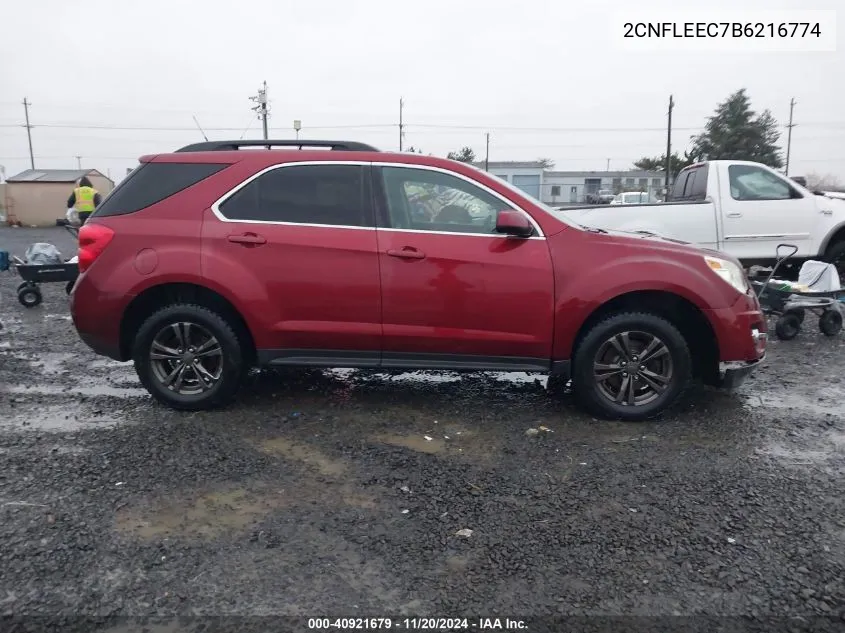 2011 Chevrolet Equinox 1Lt VIN: 2CNFLEEC7B6216774 Lot: 40921679