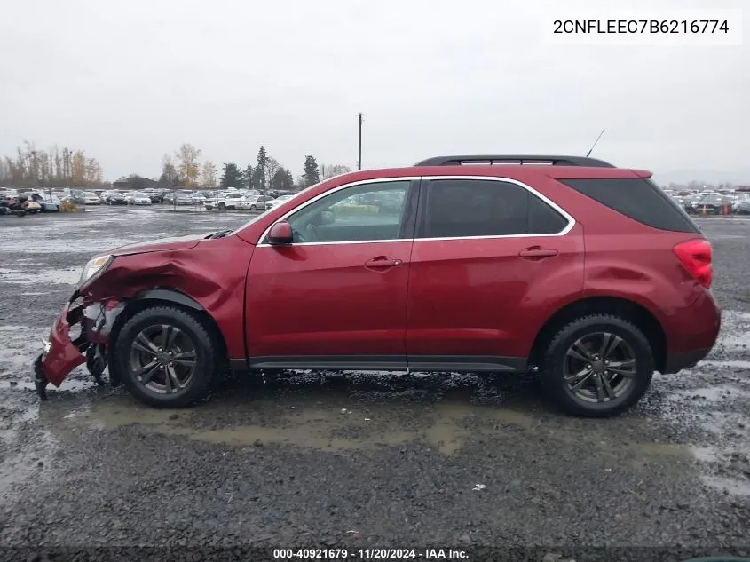 2011 Chevrolet Equinox 1Lt VIN: 2CNFLEEC7B6216774 Lot: 40921679