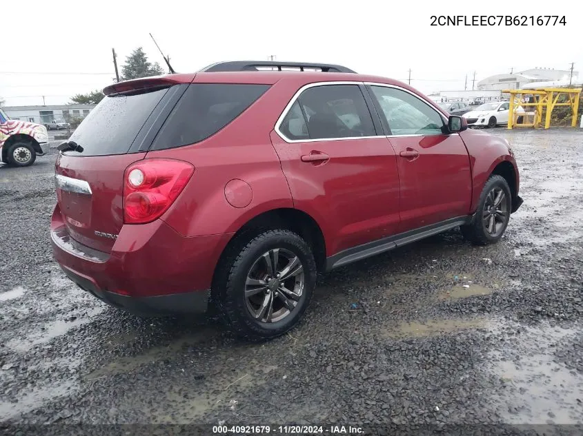 2011 Chevrolet Equinox 1Lt VIN: 2CNFLEEC7B6216774 Lot: 40921679