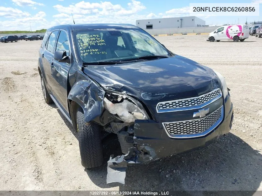 2012 Chevrolet Equinox VIN: 2GNFLCEK8C6260856 Lot: 12027292