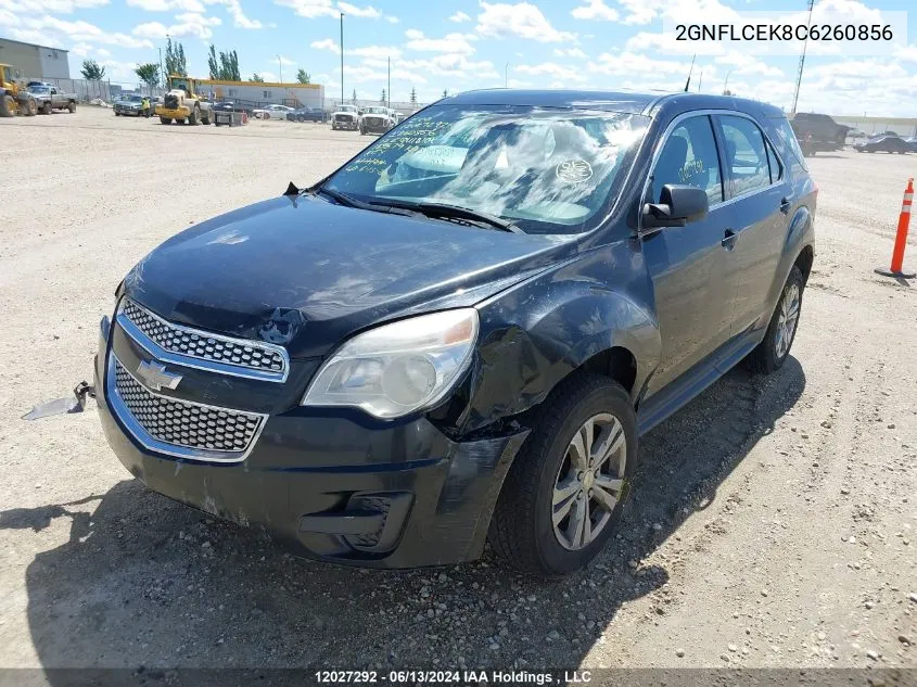 2012 Chevrolet Equinox VIN: 2GNFLCEK8C6260856 Lot: 12027292