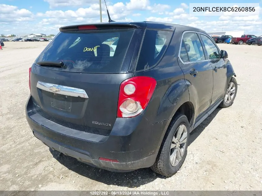 2012 Chevrolet Equinox VIN: 2GNFLCEK8C6260856 Lot: 12027292