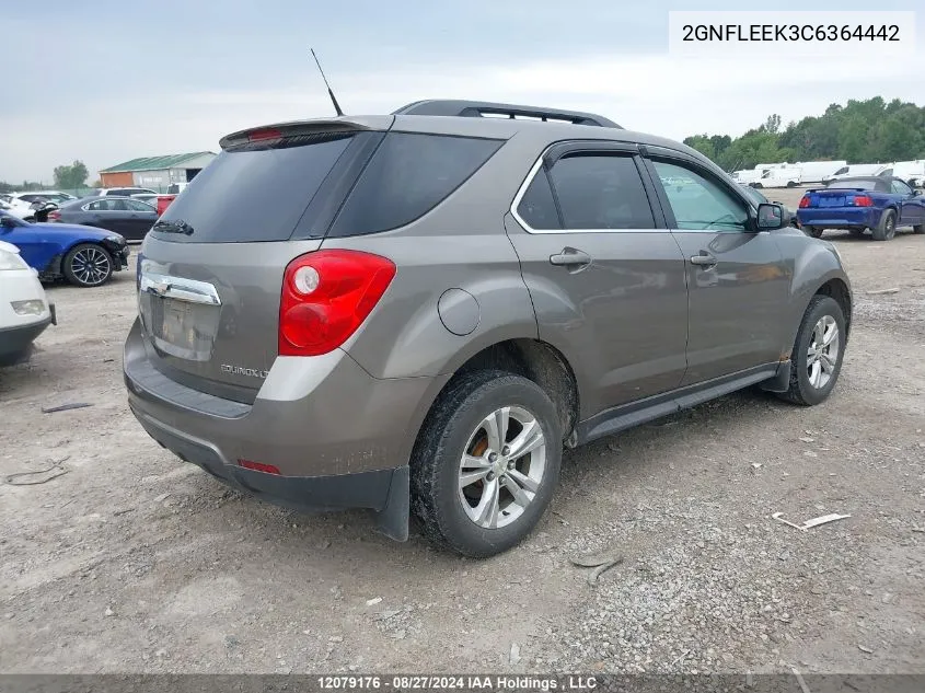 2012 Chevrolet Equinox Lt VIN: 2GNFLEEK3C6364442 Lot: 12079176