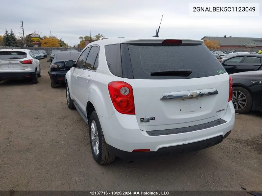 2012 Chevrolet Equinox VIN: 2GNALBEK5C1123049 Lot: 12137716