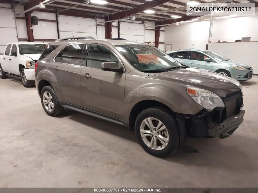 2012 Chevrolet Equinox 1Lt VIN: 2GNALDEK8C6218915 Lot: 38587757