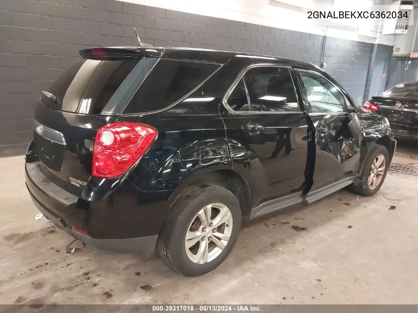 2GNALBEKXC6362034 2012 Chevrolet Equinox Ls