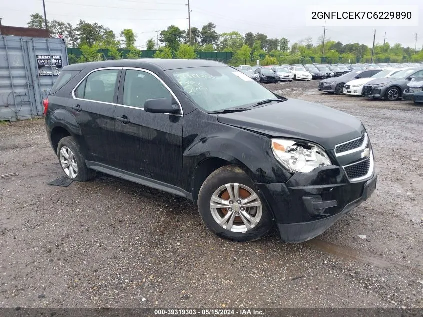 2012 Chevrolet Equinox Ls VIN: 2GNFLCEK7C6229890 Lot: 39319303