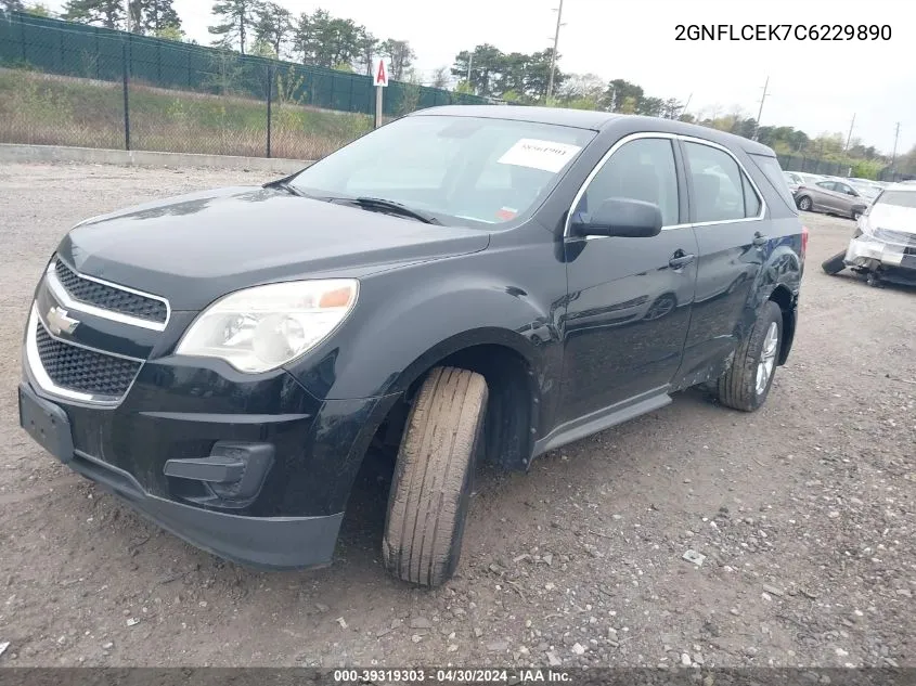 2GNFLCEK7C6229890 2012 Chevrolet Equinox Ls