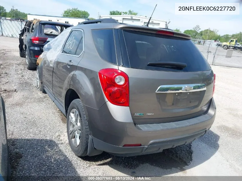 2012 Chevrolet Equinox 1Lt VIN: 2GNFLEEK0C6227720 Lot: 39377683