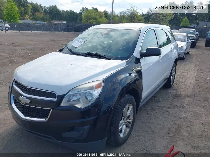 2012 Chevrolet Equinox Ls VIN: 2GNFLCEK7C6218176 Lot: 39411089