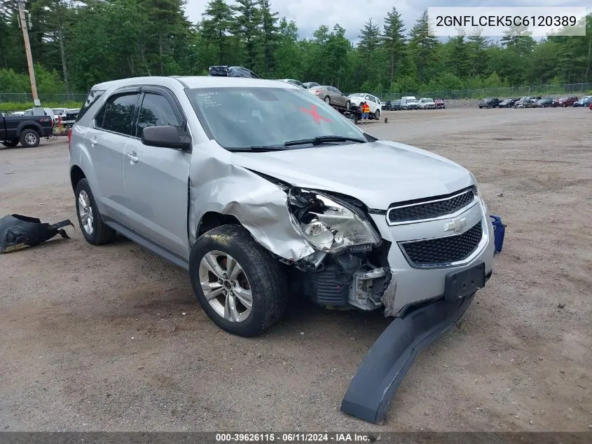 2012 Chevrolet Equinox Ls VIN: 2GNFLCEK5C6120389 Lot: 39626115