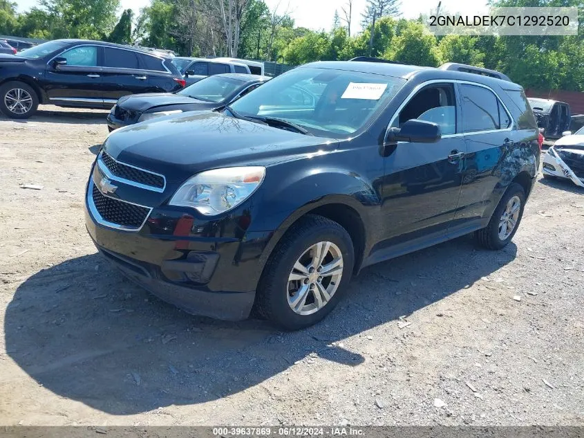 2012 Chevrolet Equinox 1Lt VIN: 2GNALDEK7C1292520 Lot: 39637869