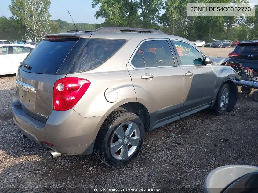 2012 Chevrolet Equinox 1Lt VIN: 2GNFLDE54C6352773 Lot: 39843029