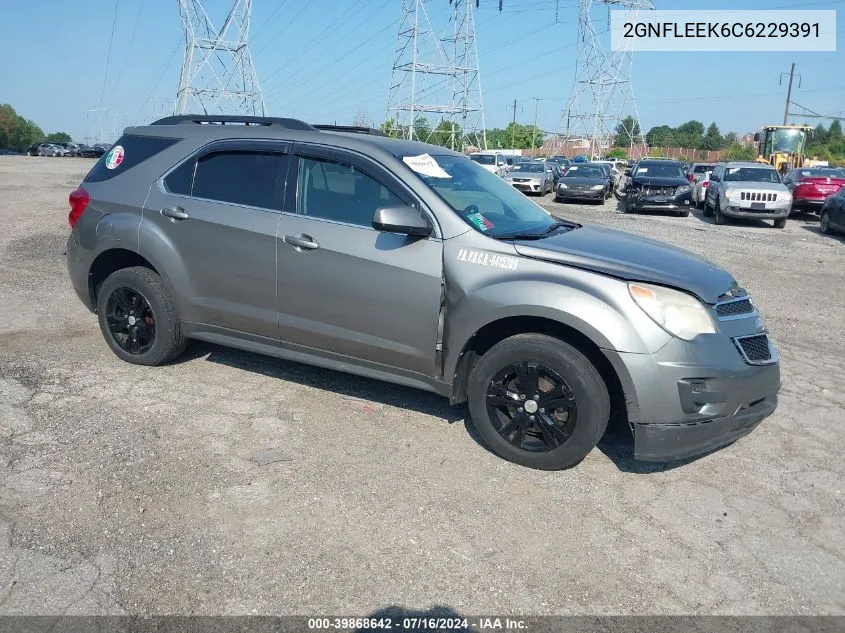 2012 Chevrolet Equinox 1Lt VIN: 2GNFLEEK6C6229391 Lot: 39868642