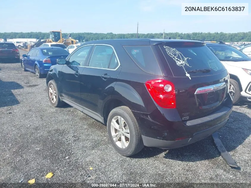 2GNALBEK6C6163837 2012 Chevrolet Equinox Ls