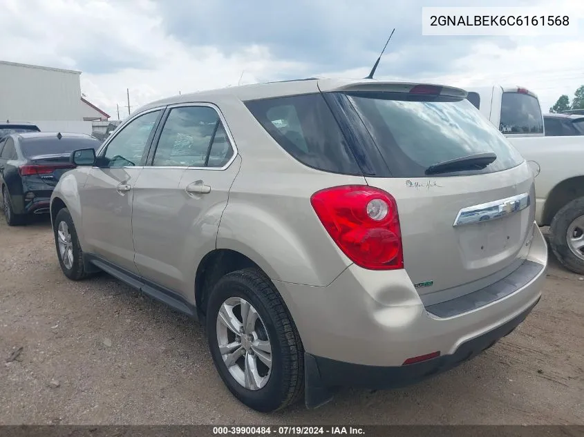 2012 Chevrolet Equinox Ls VIN: 2GNALBEK6C6161568 Lot: 39900484