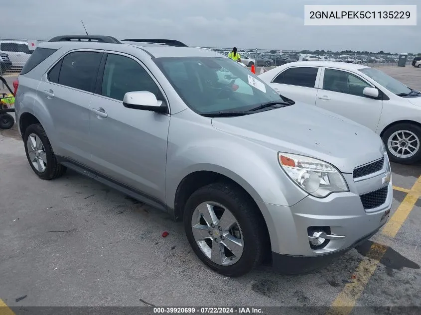 2012 Chevrolet Equinox 2Lt VIN: 2GNALPEK5C1135229 Lot: 39920699