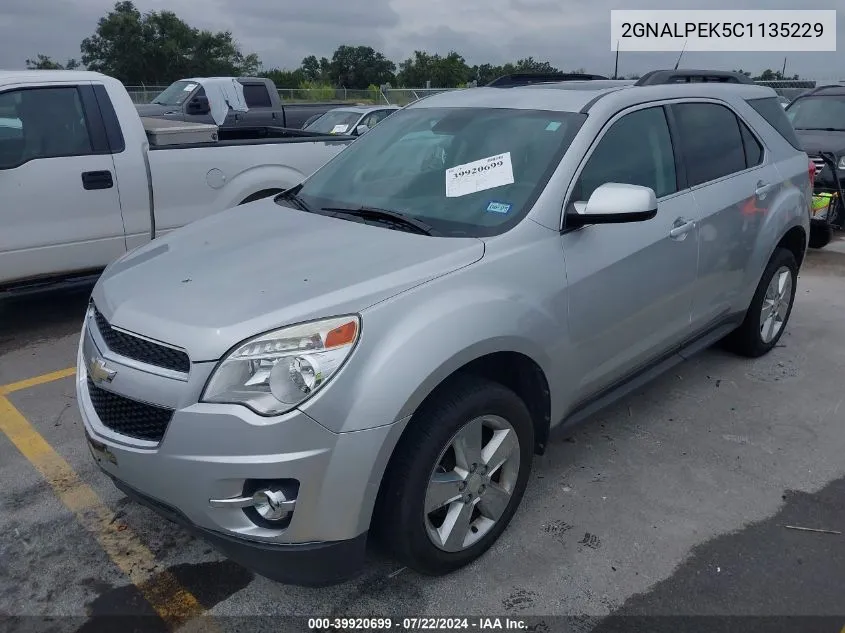 2012 Chevrolet Equinox 2Lt VIN: 2GNALPEK5C1135229 Lot: 39920699