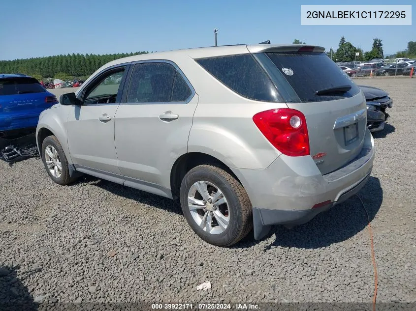 2012 Chevrolet Equinox Ls VIN: 2GNALBEK1C1172295 Lot: 39922171