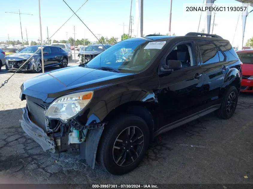 2012 Chevrolet Equinox 2Lt VIN: 2GNALPEK6C1193057 Lot: 39957381