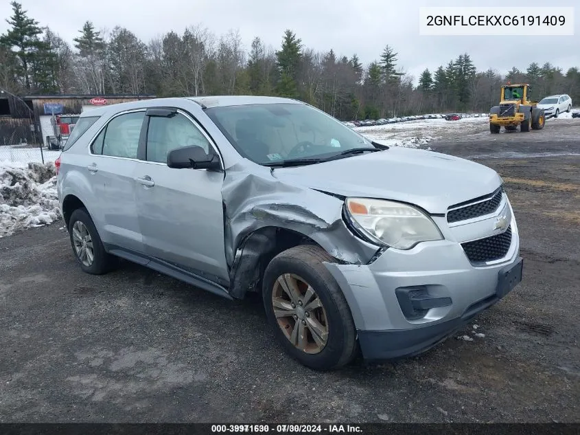 2012 Chevrolet Equinox Ls VIN: 2GNFLCEKXC6191409 Lot: 39971630