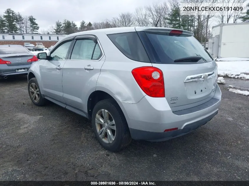 2012 Chevrolet Equinox Ls VIN: 2GNFLCEKXC6191409 Lot: 39971630